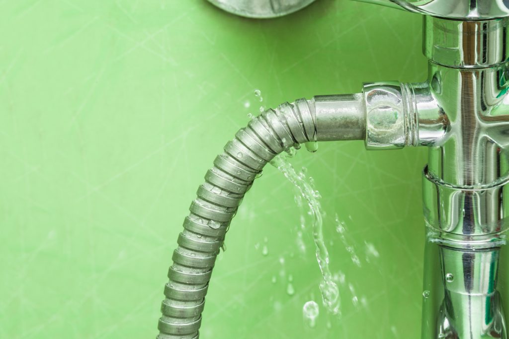 Water hose plumbing leaking