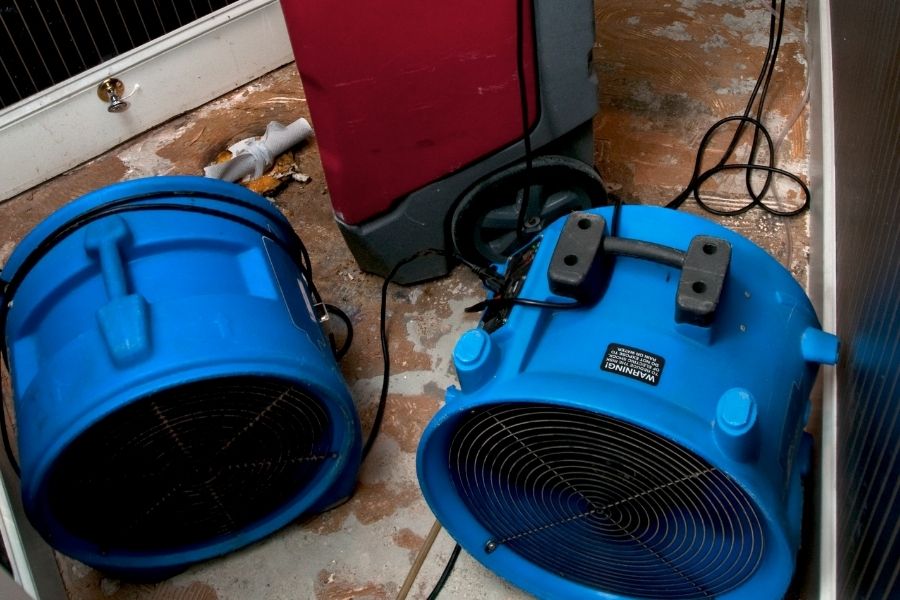 Structural drying with professional equipment